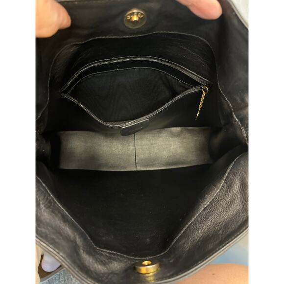 Gucci Black Leather Bamboo Handle Shoulder Bag Vintage 001 1014 1638 Italy - Picture 9 of 16